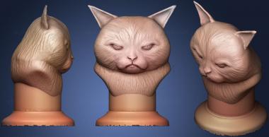 3D модель Бюст Сварливого Кота (STL)